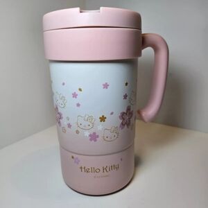 Hello Kitty Stainless Steel Insulated Cup with Lid, Straw & Stir Stick, 580ml.